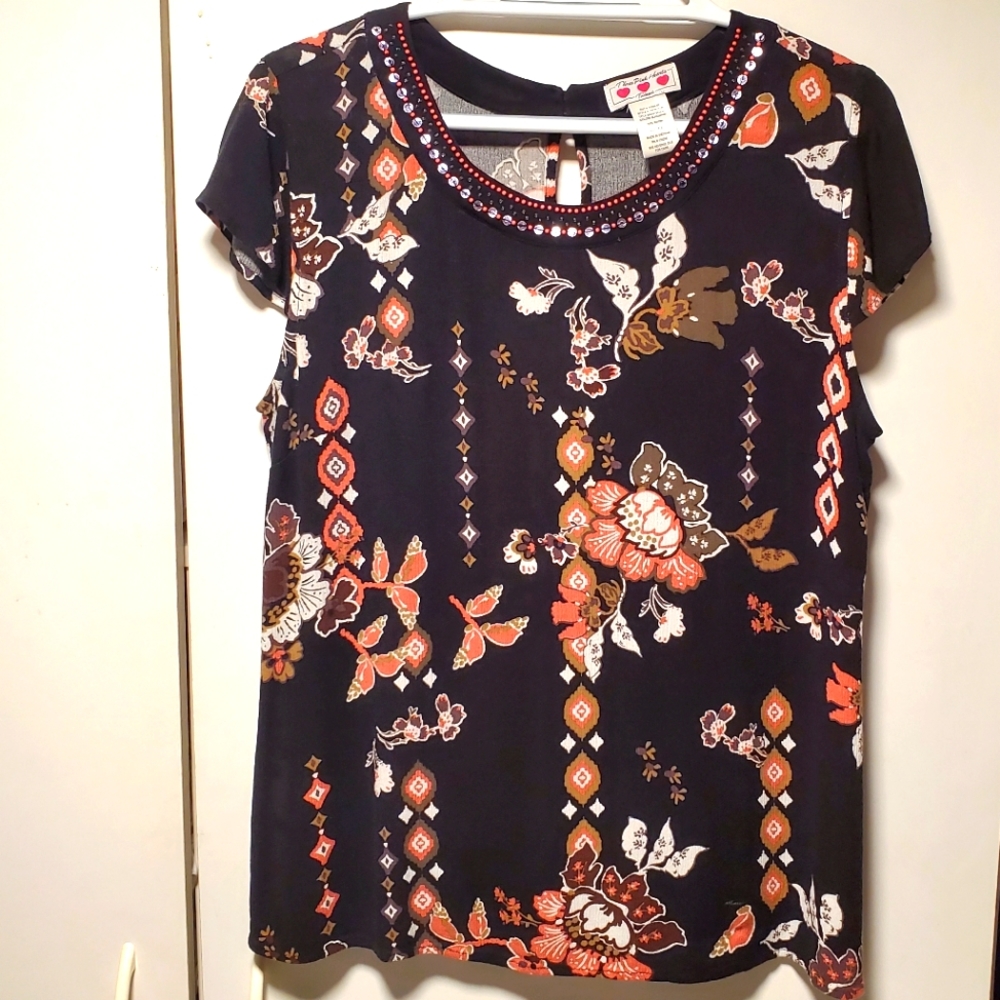 Three Pink Hearts  Blouse